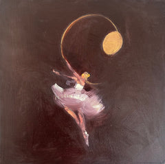 Zory McGrath - Little ballerina with gold balloon / mauve