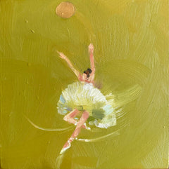 Zory McGrath - Little ballerina with gold balloon / green gold