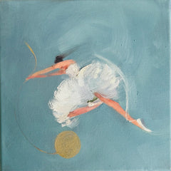 Zory McGrath - Little ballerina with gold balloon/blue