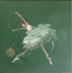 Zory McGrath - Little ballerina with gold balloon/light green