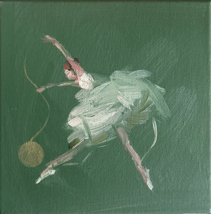 Zory McGrath - Little ballerina with gold balloon/light green