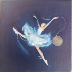 Zory McGrath - Little ballerina with gold balloon/indigo