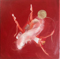 Zory McGrath - Little ballerina with gold balloon/red