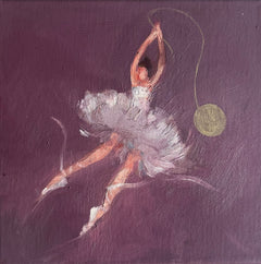 Zory McGrath - Little ballerina with gold balloon/violet