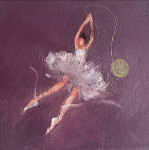 Zory McGrath - Little ballerina with gold balloon/violet