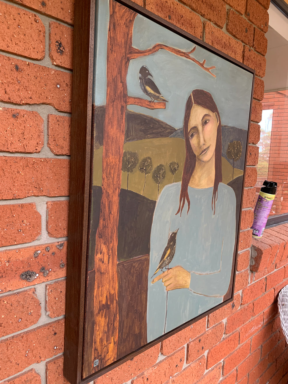 Rebecca James - Girl With New Holland Honeyeaters