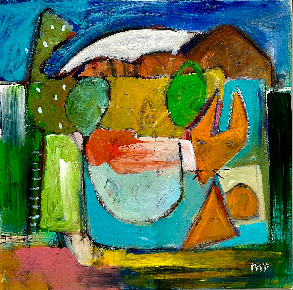 Nicole McPherson - Sneaky Fox by the Fishpond at Nighttime