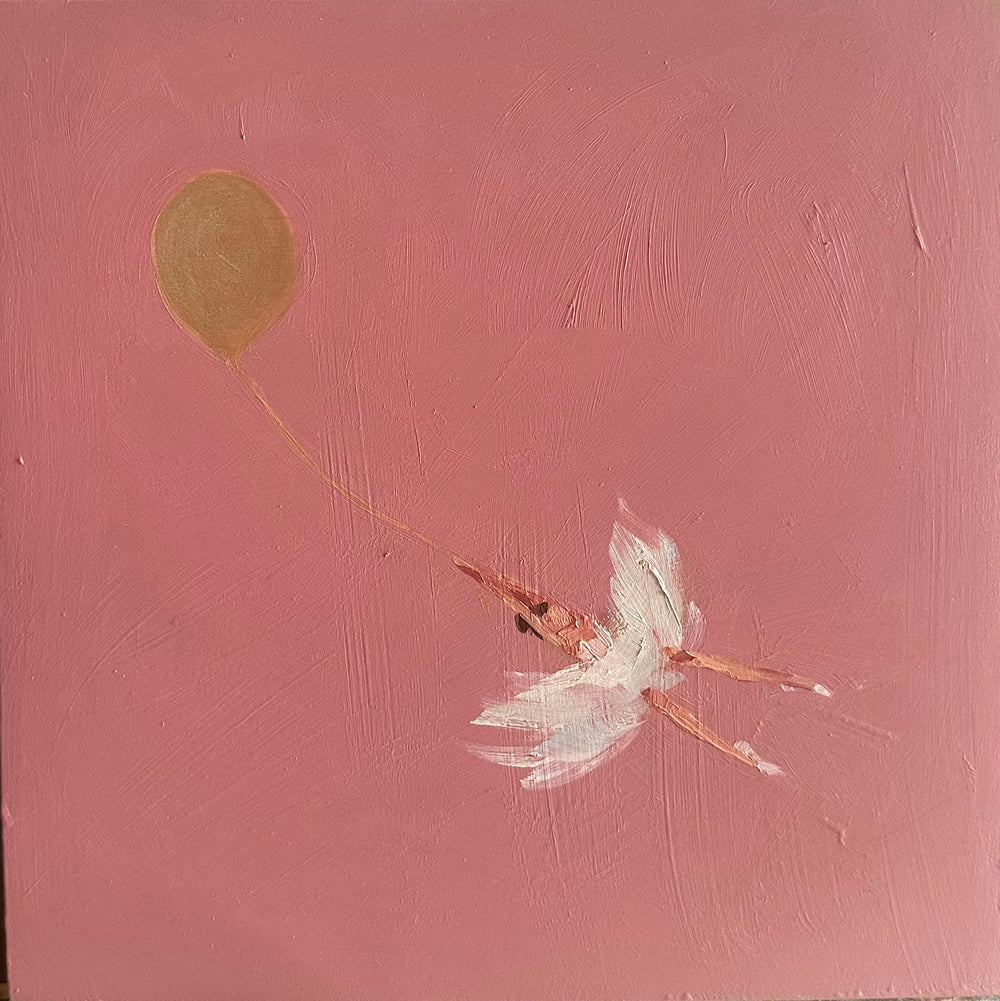 Zory McGrath - Ballerina w gold balloon #2  (deep pink)
