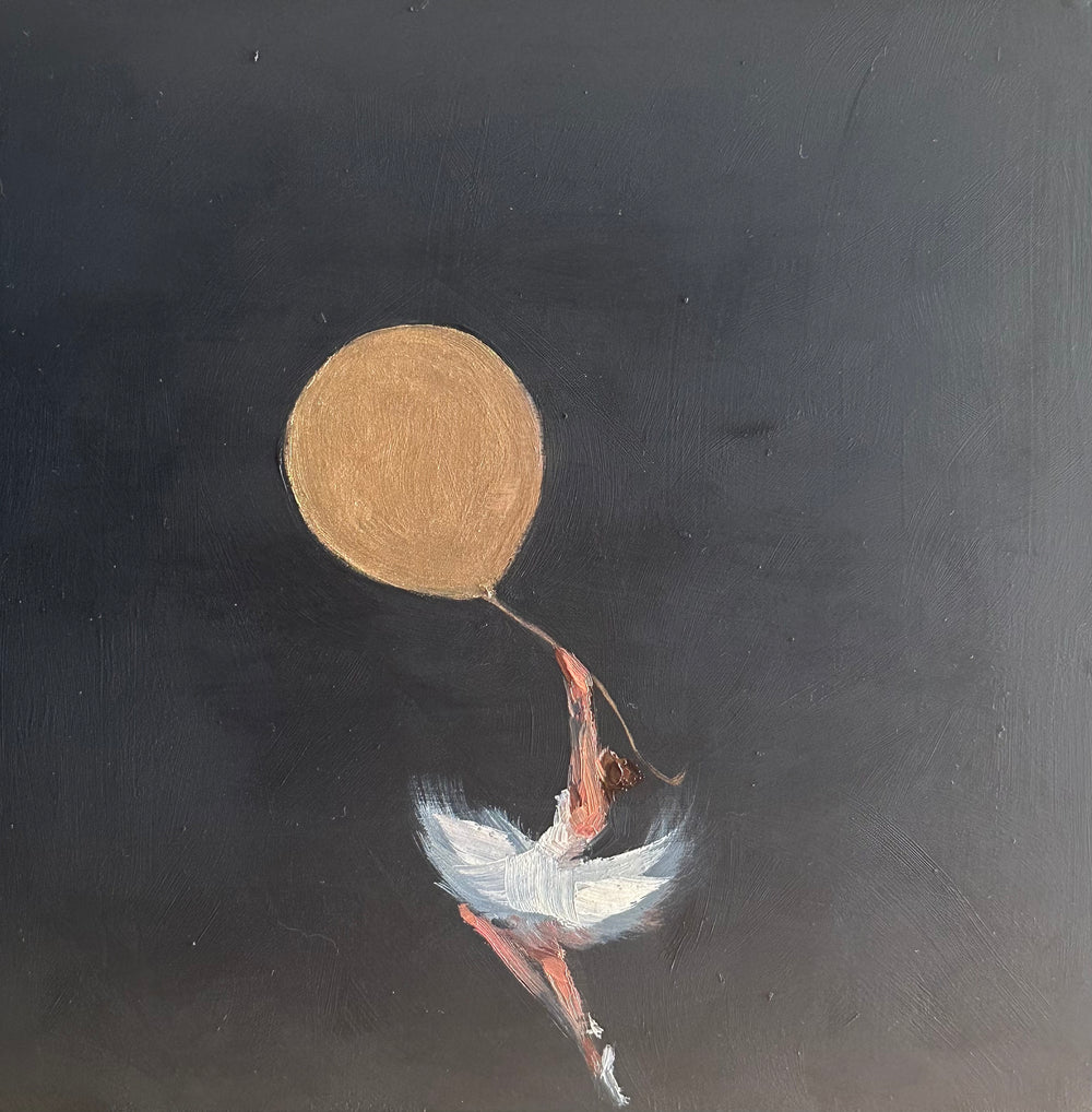 Zory McGrath - Ballerina w gold balloon #4  (deep green)