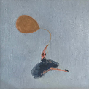 Zory McGrath - Ballerina w gold balloon #5  (soft blue)