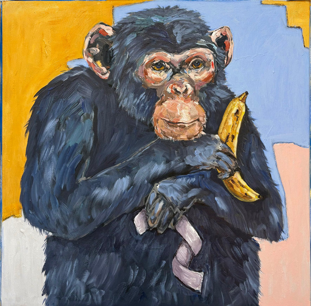 Karen Gray - Dudley examines his latest art purchase