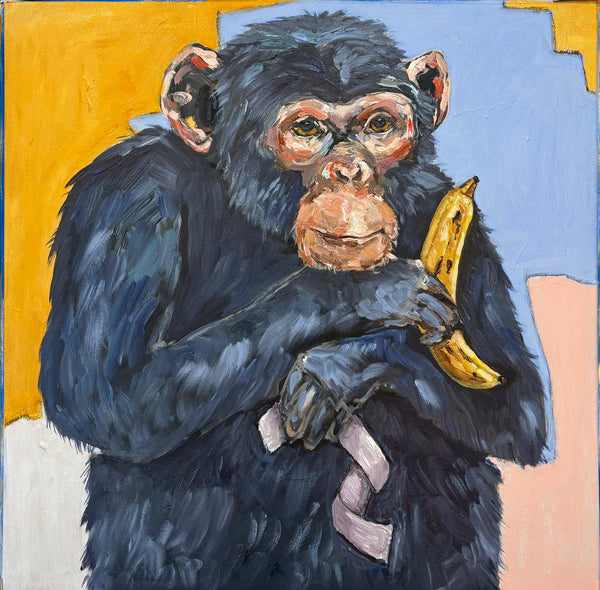 Karen Gray - Dudley examines his latest art purchase