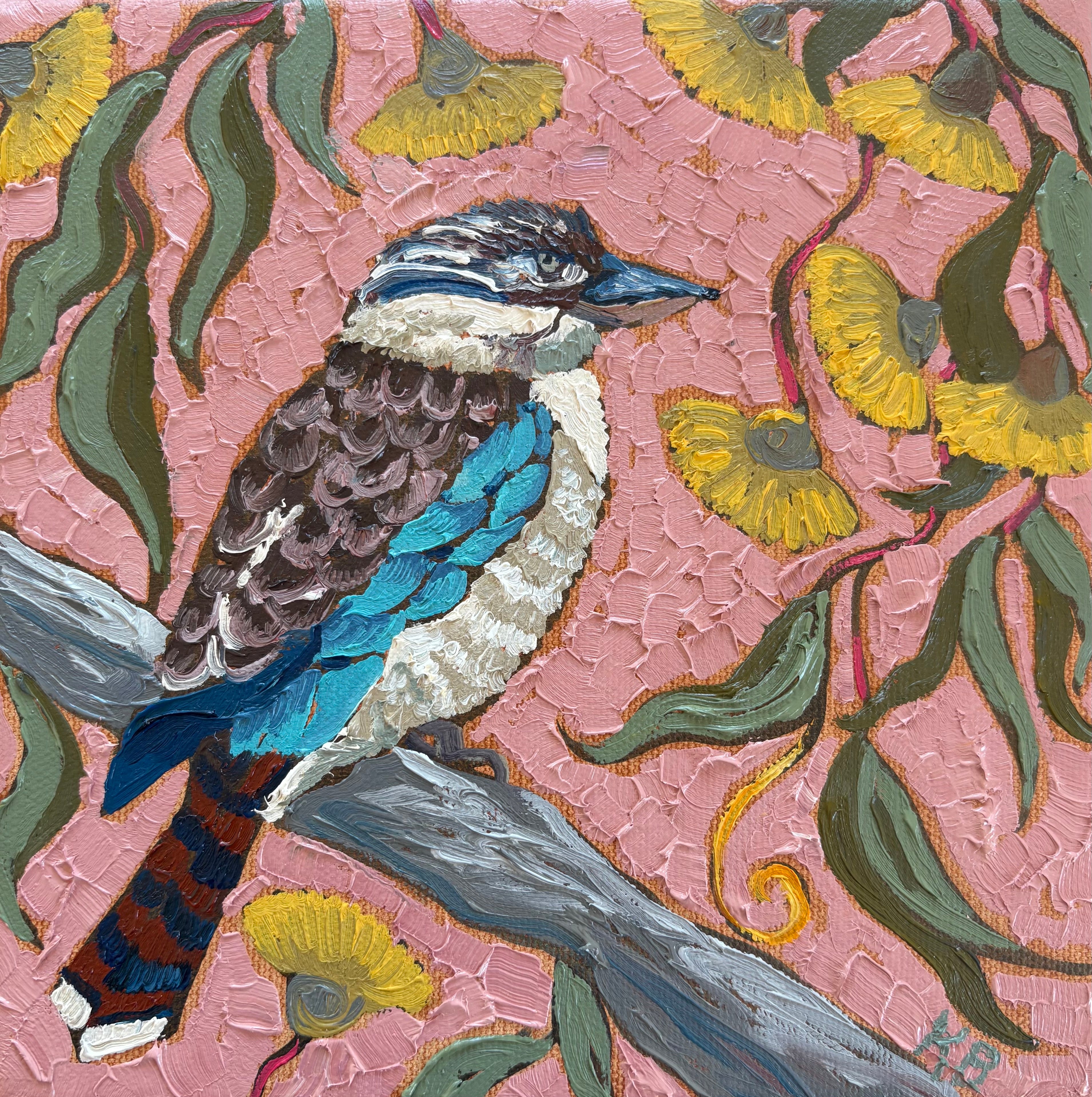 Kobie Bosch - Kookaburra and Gum Blossoms