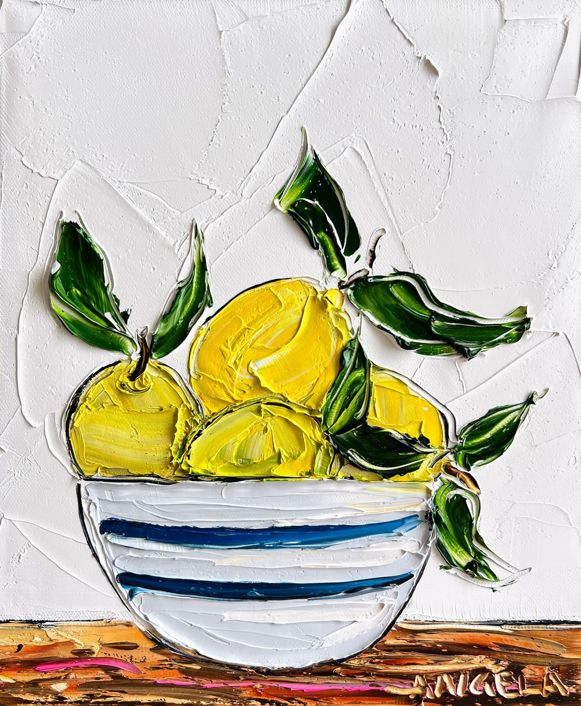 Angela Hawkey - Lemons on White