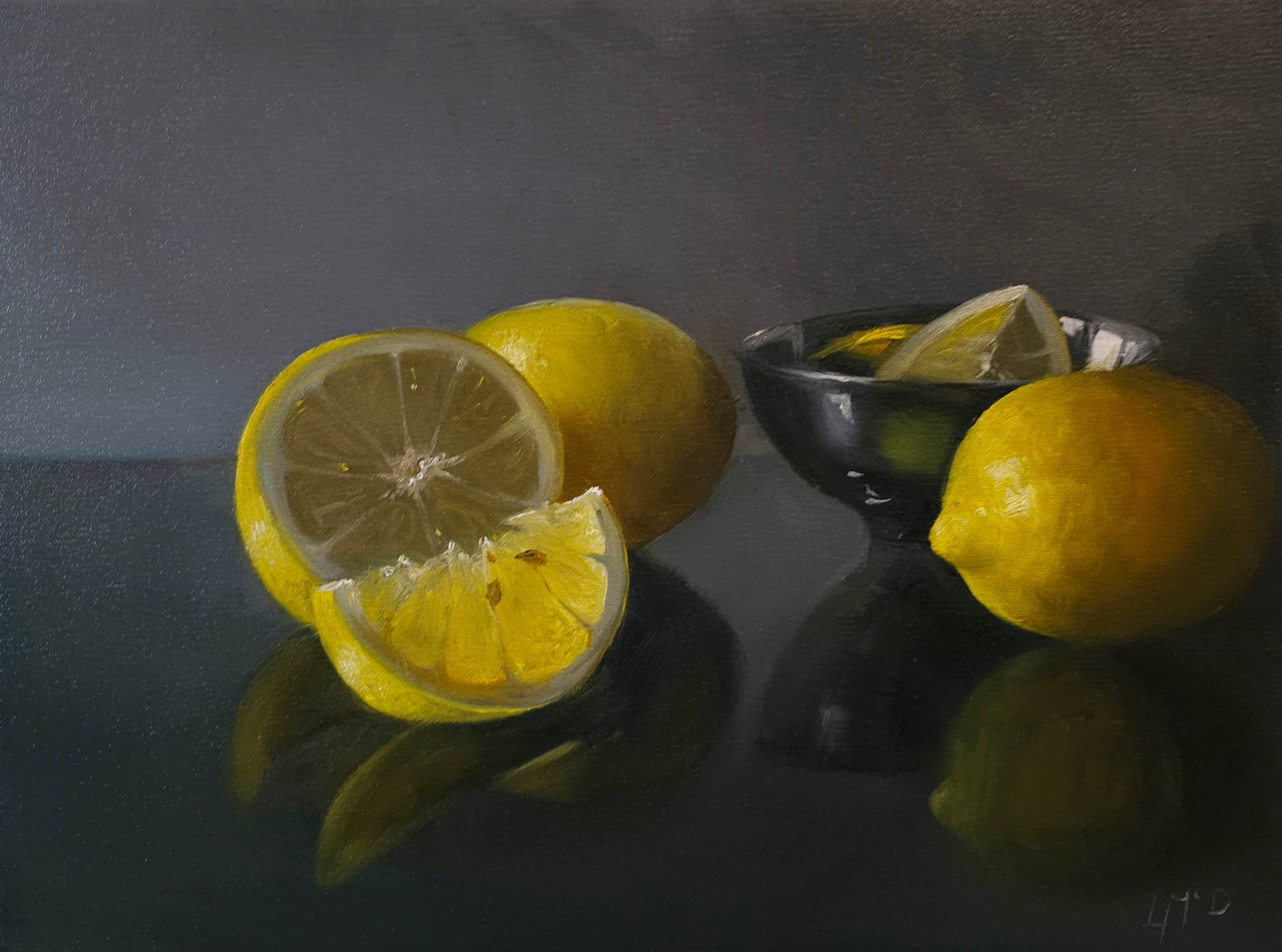 Llael McDonald - Lemons with Silver Bowl