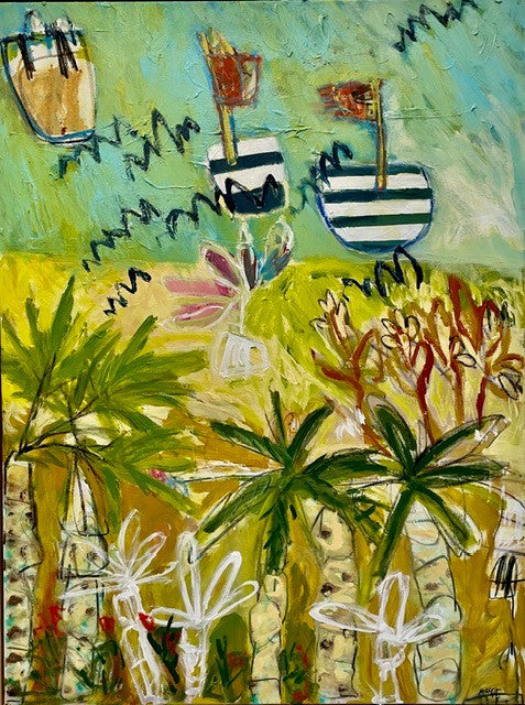 Margaret Delahunty Spencer - Two red sails