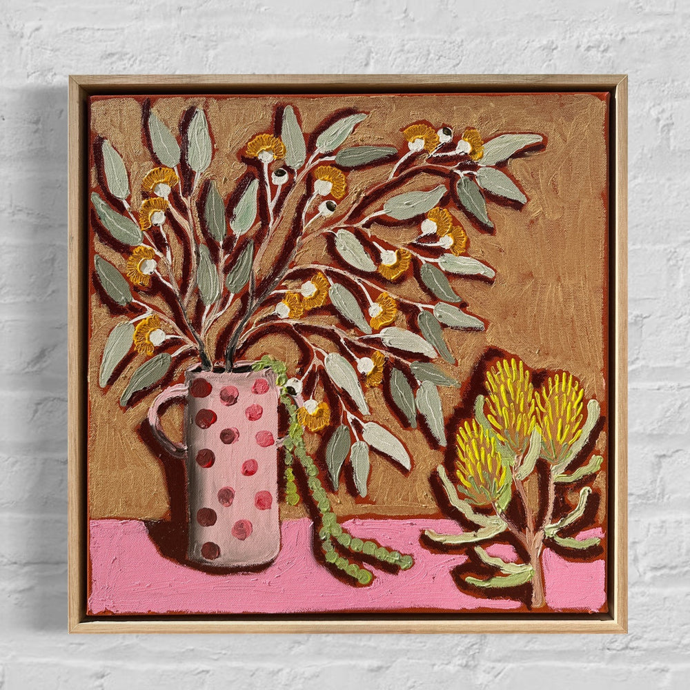 Hannah Goggs | The Moody Rabbit - Framed Botanicals "Gold"