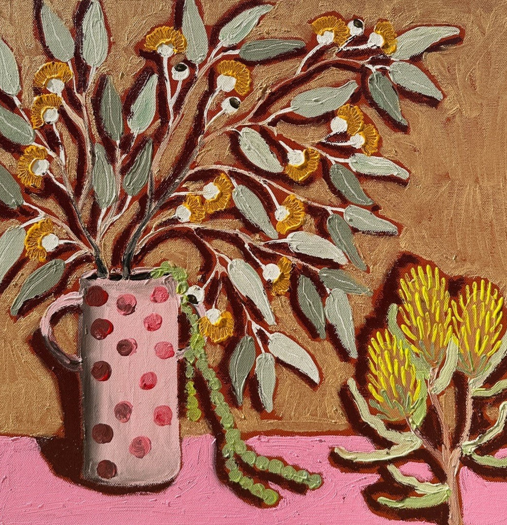 Hannah Goggs | The Moody Rabbit - Framed Botanicals "Gold"