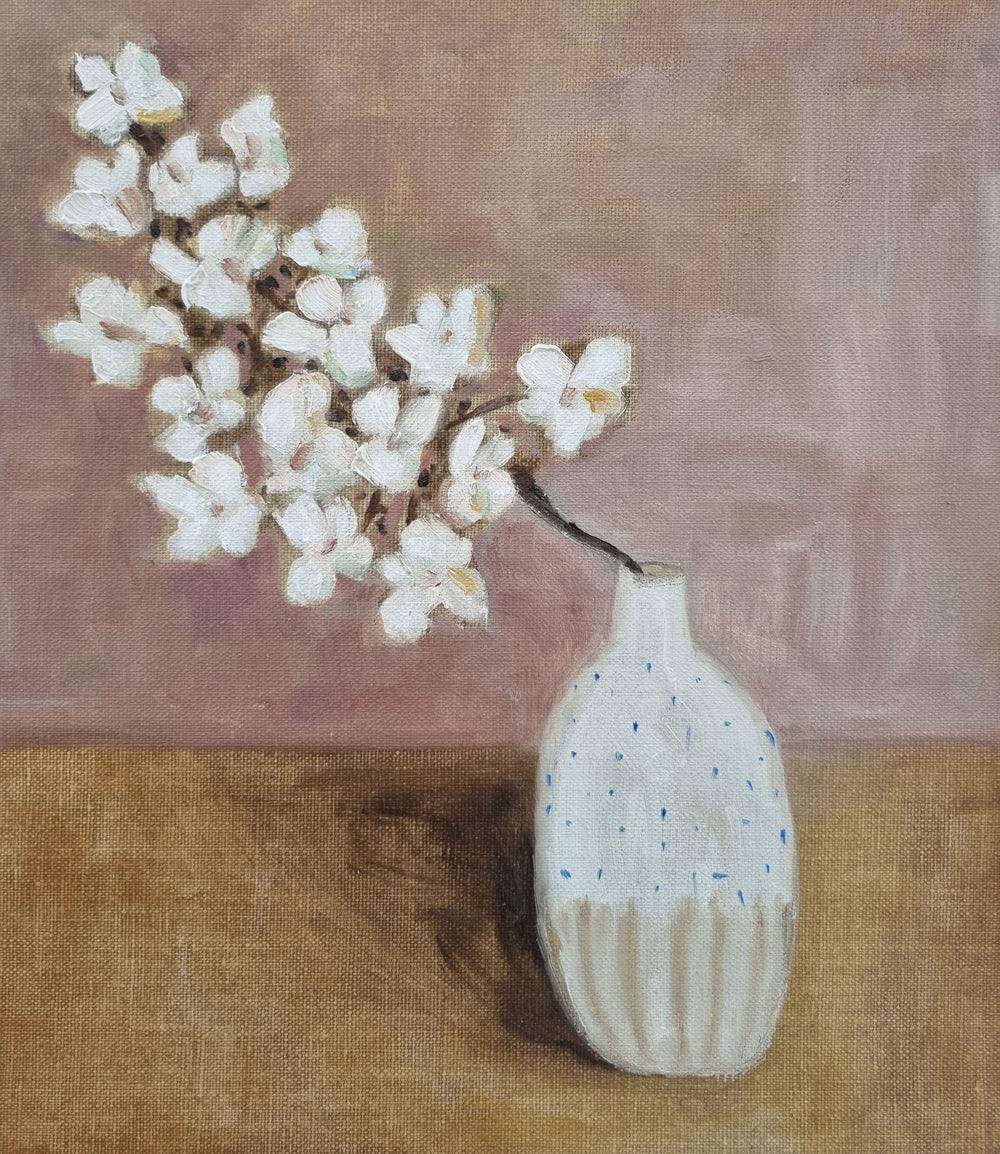 Jo Dunsmuir - Oak Leaf Hydrangea in the Spotty Vase