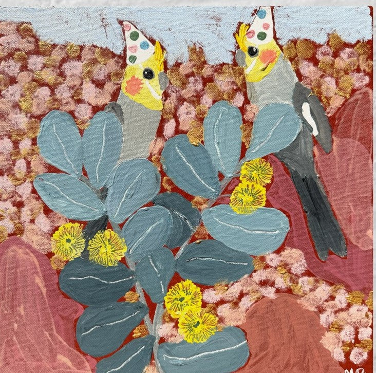 Hannah Goggs | Moody Rabbit - Party Surprise - Cockatiels