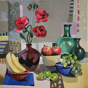 Susan Trudinger - Poppies and Bottles