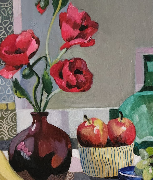 Susan Trudinger - Poppies and Bottles
