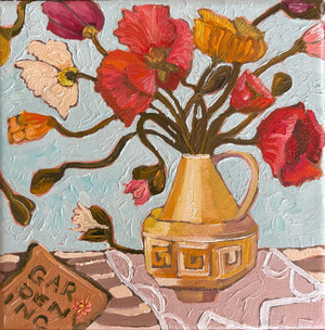 Kobie Bosch - Poppies in yellow pot