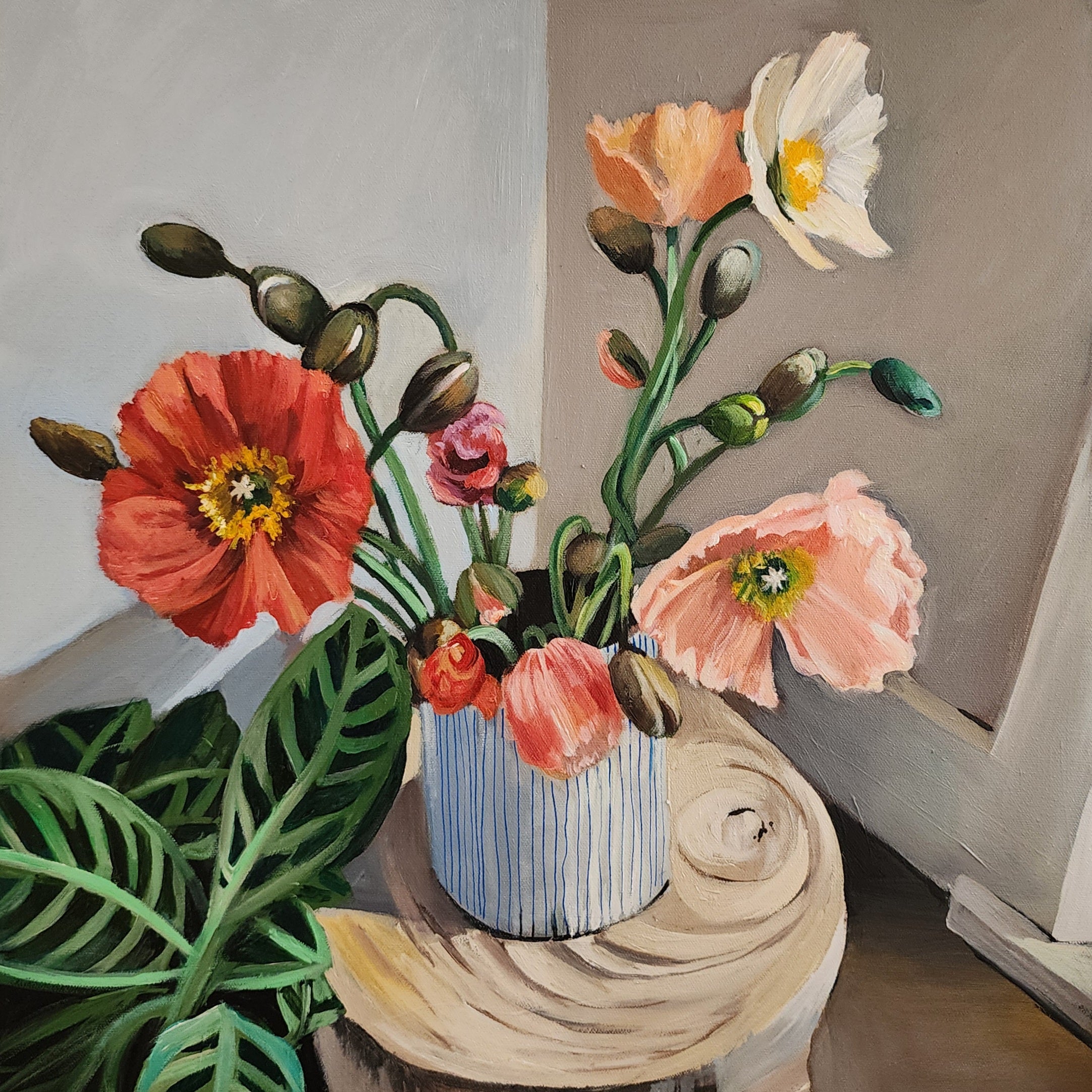 Susan Trudinger - Poppies with Leaves