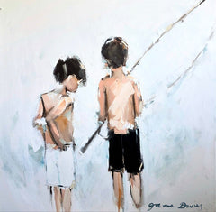Joanna Davies - Two Boys fishing
