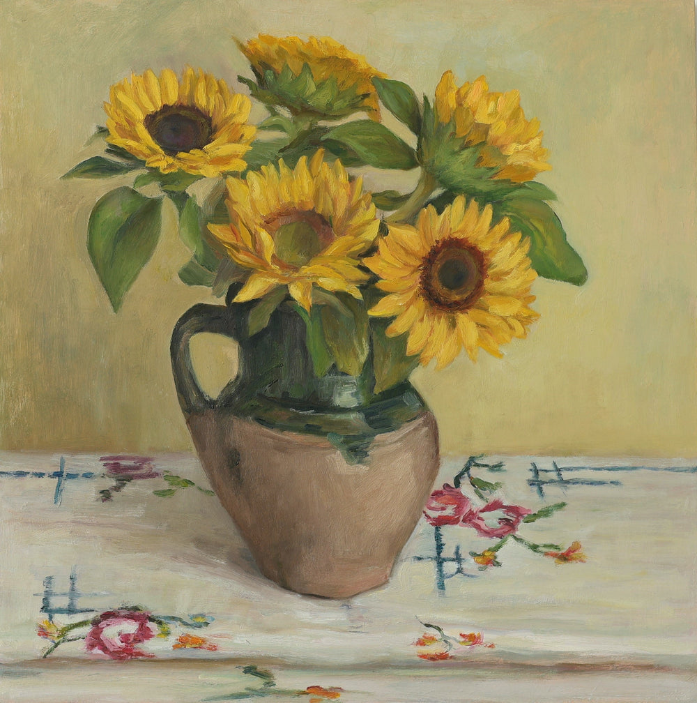 Natalie Lapardin - Sunflowers with Embroidery