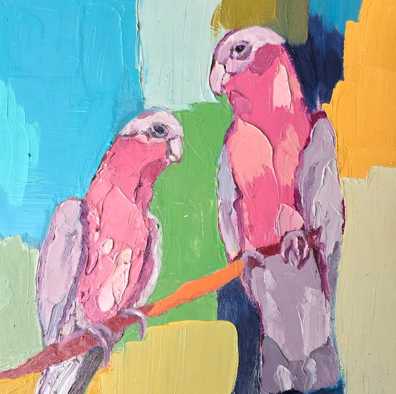 Mia Oatley - Galahs On Blue