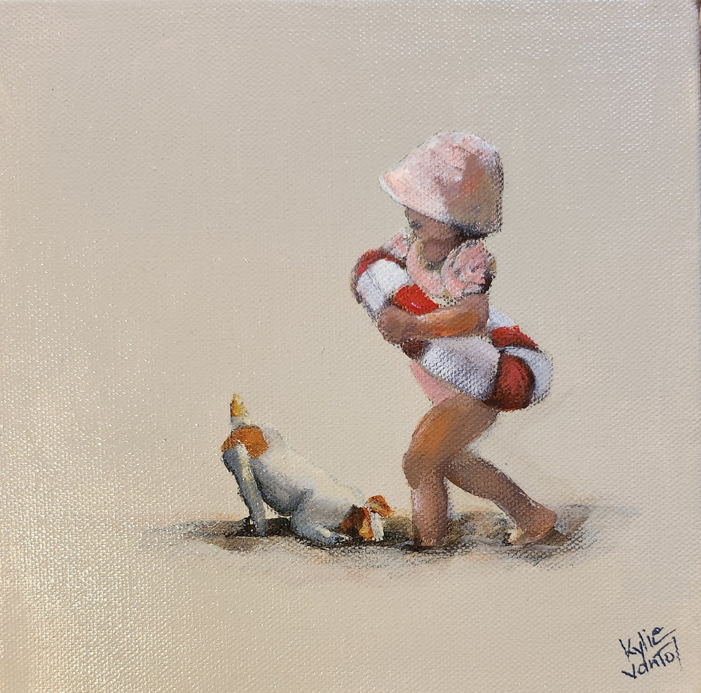 Kylie Van Tol - Girl with red and white floaty