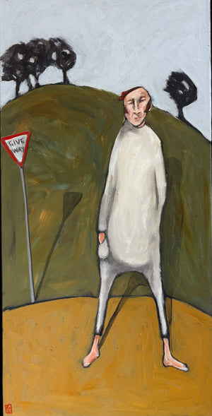 Karen Gray - Harold ponders the meaning of the sign