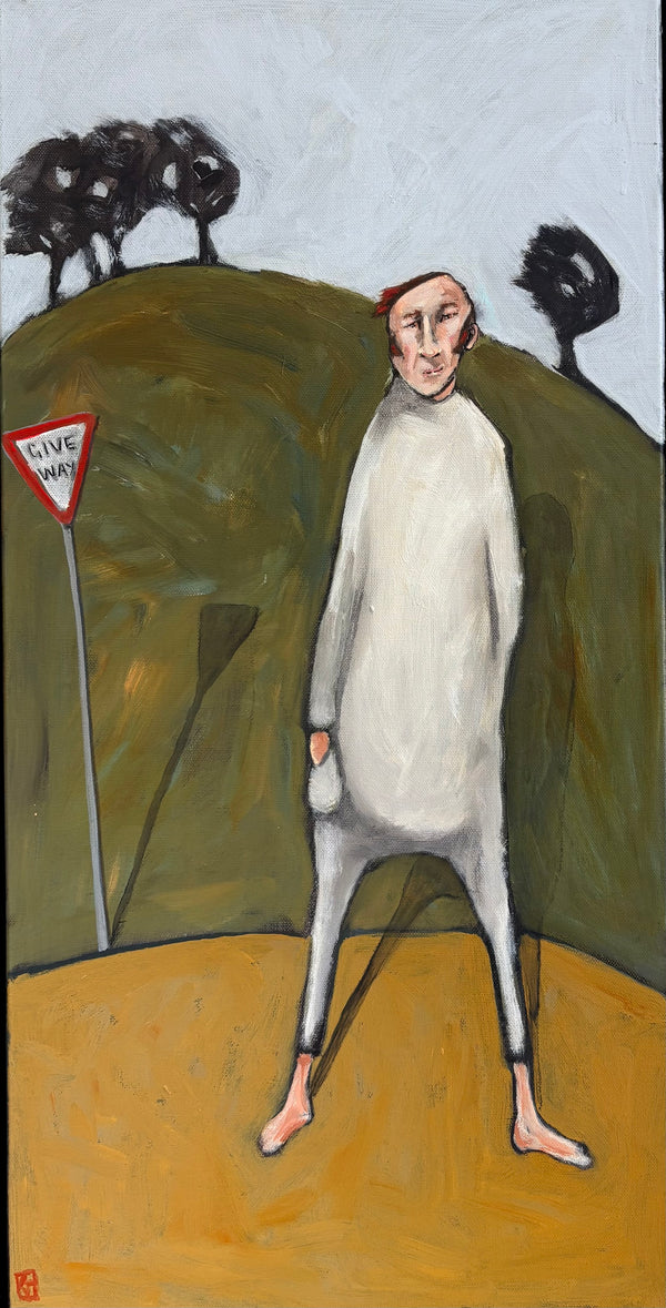 Karen Gray - Harold ponders the meaning of the sign