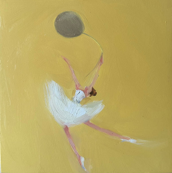 Zory McGrath - Little ballerina w. Gold balloon /yellow
