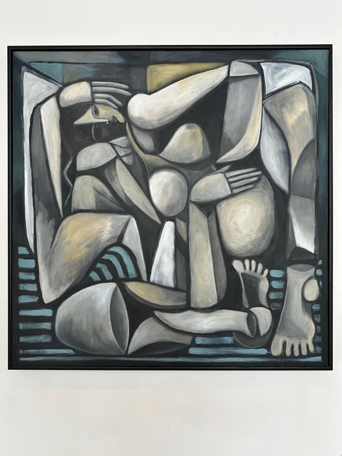 Zoe Doland - Woman with Striped Beach Towel
