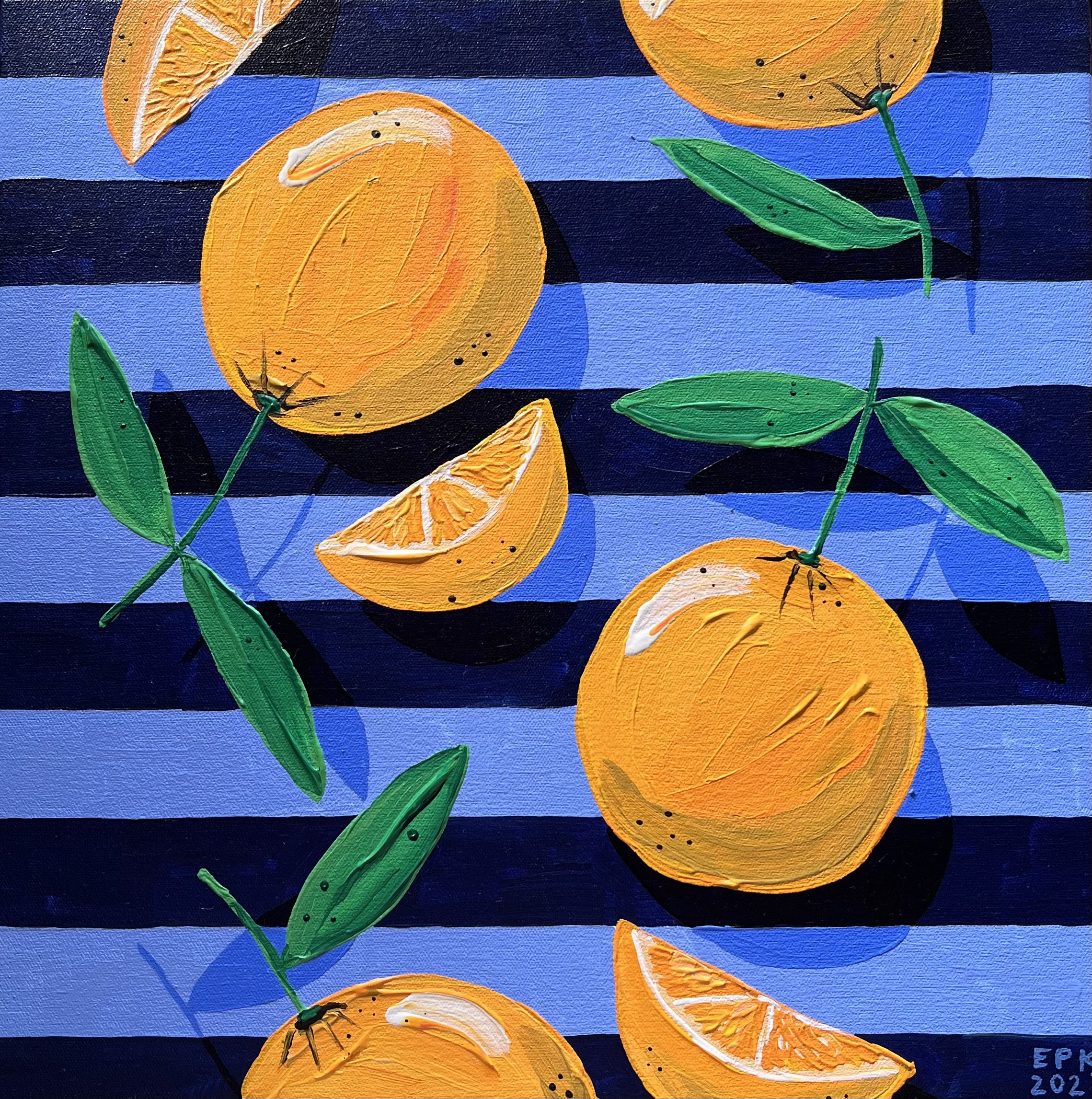 Eliza Koch - Oranges on Navy
