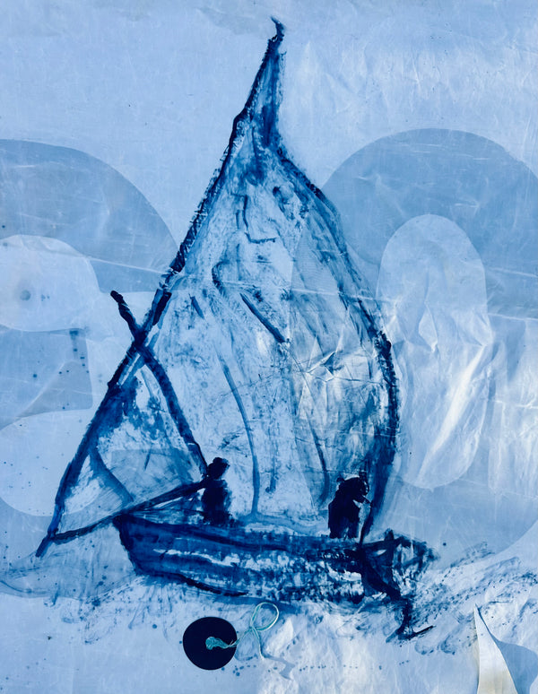 Ingrid Haughton - Boat with Blue Tell Tail