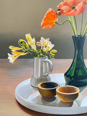 Sarah Abbott - Poppies and Freesias