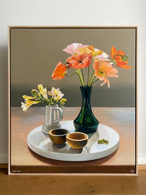 Sarah Abbott - Poppies and Freesias
