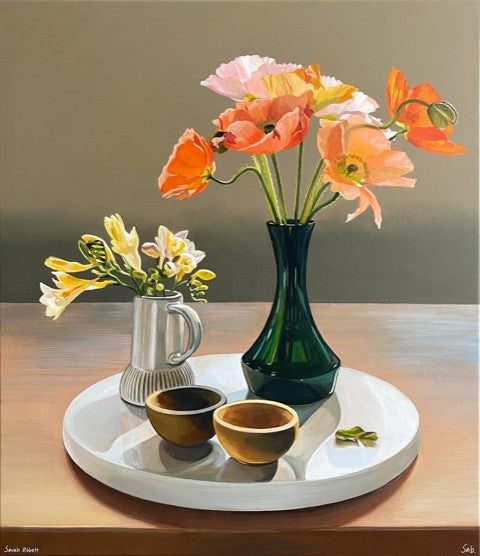 Sarah Abbott - Poppies and Freesias