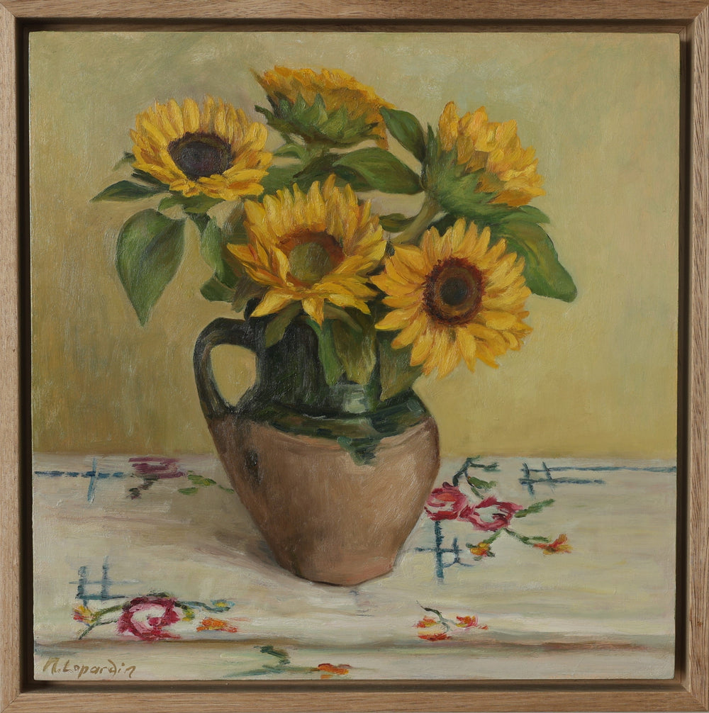Natalie Lapardin - Sunflowers with Embroidery