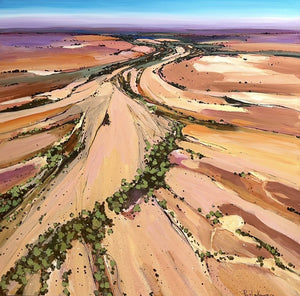 Polly Kimmorley - A View From The Air, Approaching Lake Eyre