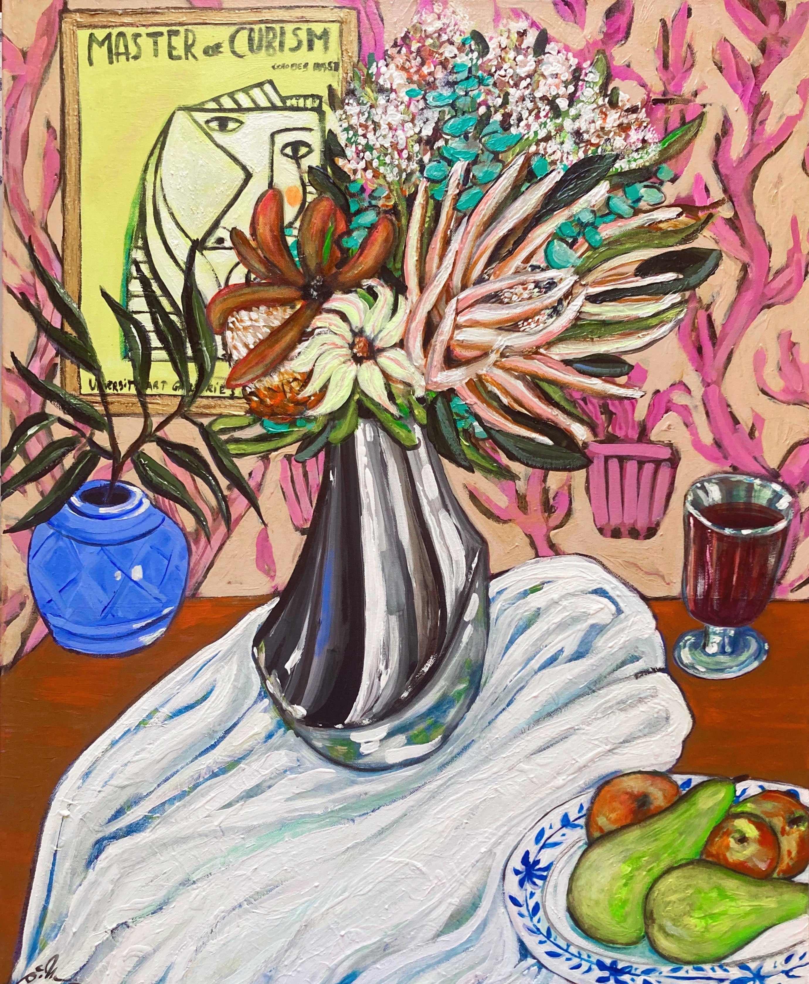 Emilie Maguin - Still Life with Picasso and Georg Jensen Vase. Value $880