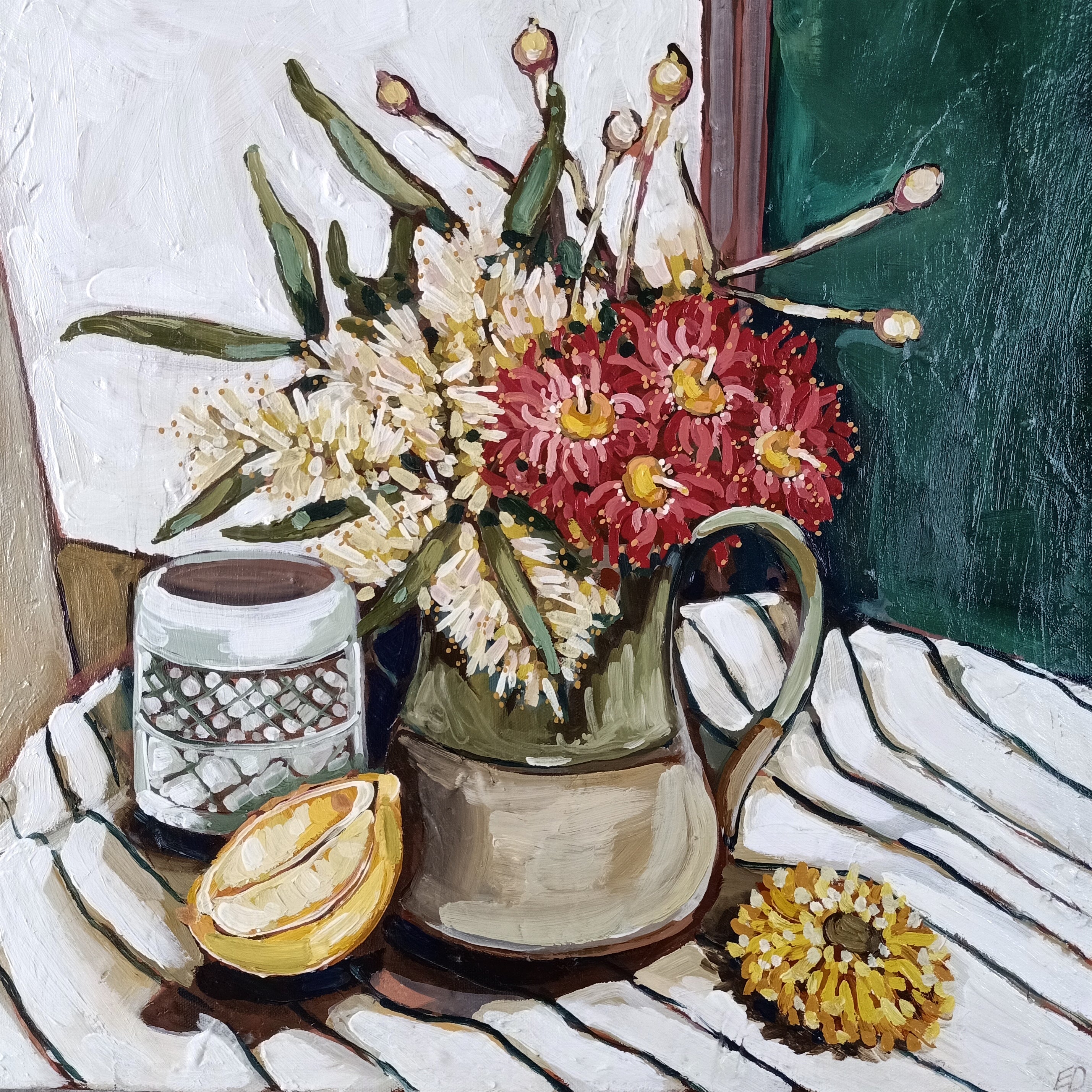 Emily Day  - Crystal on Striped Table