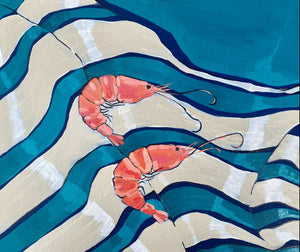 Fran Max - Prawns on French Linen