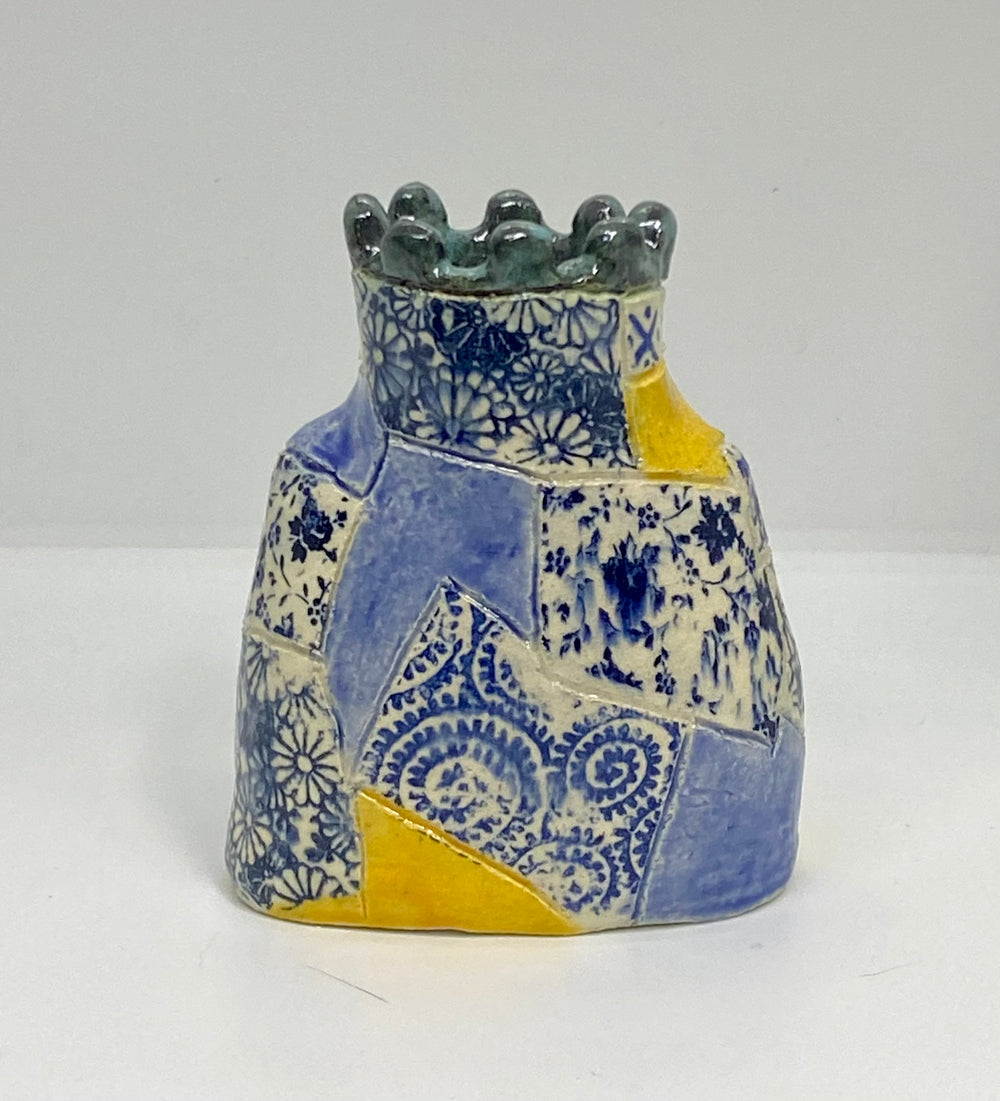 Karen Gray - Patchwork candleholder II