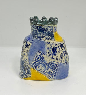 Karen Gray - Patchwork candleholder II