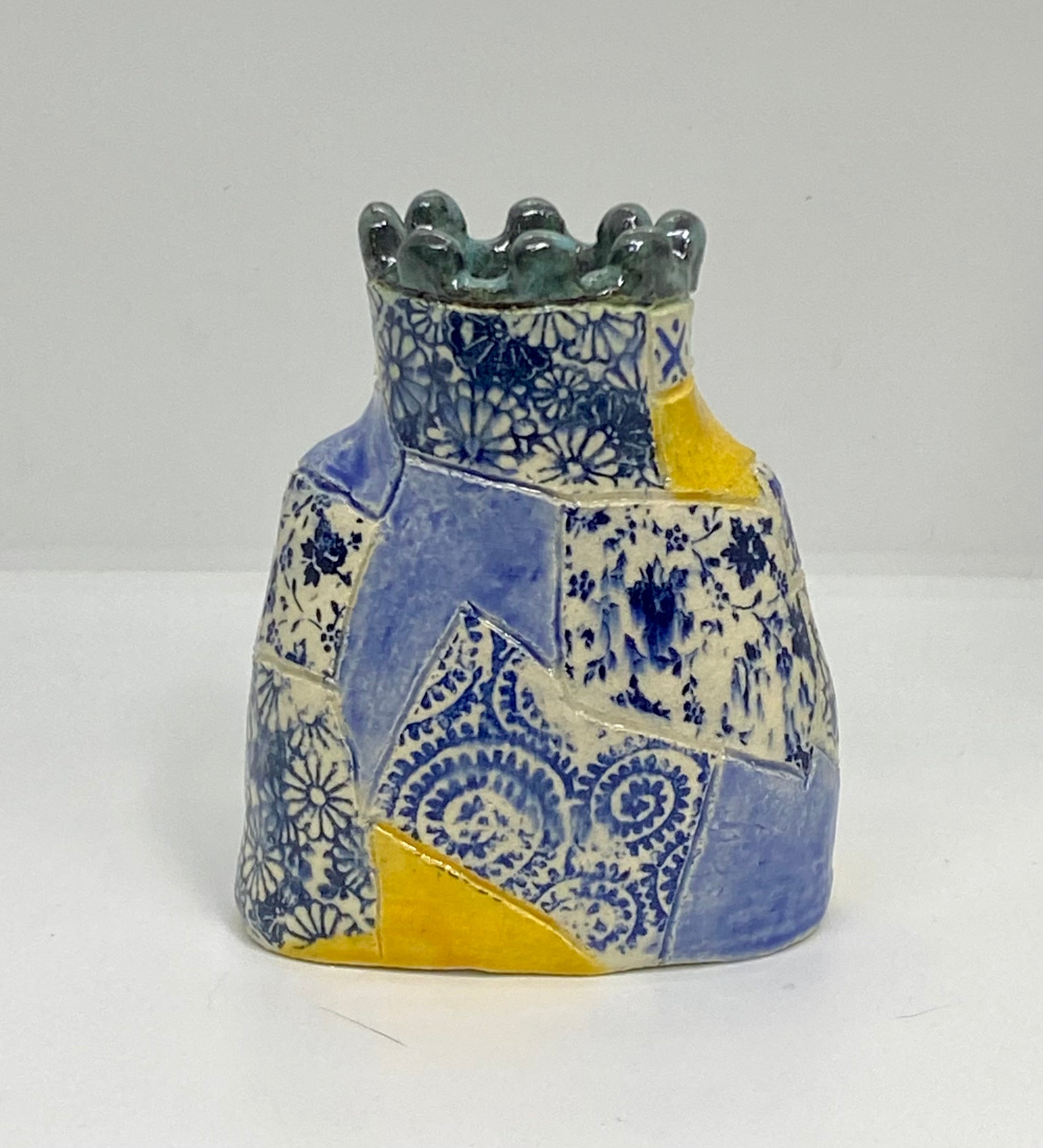 Karen Gray - Patchwork candleholder II