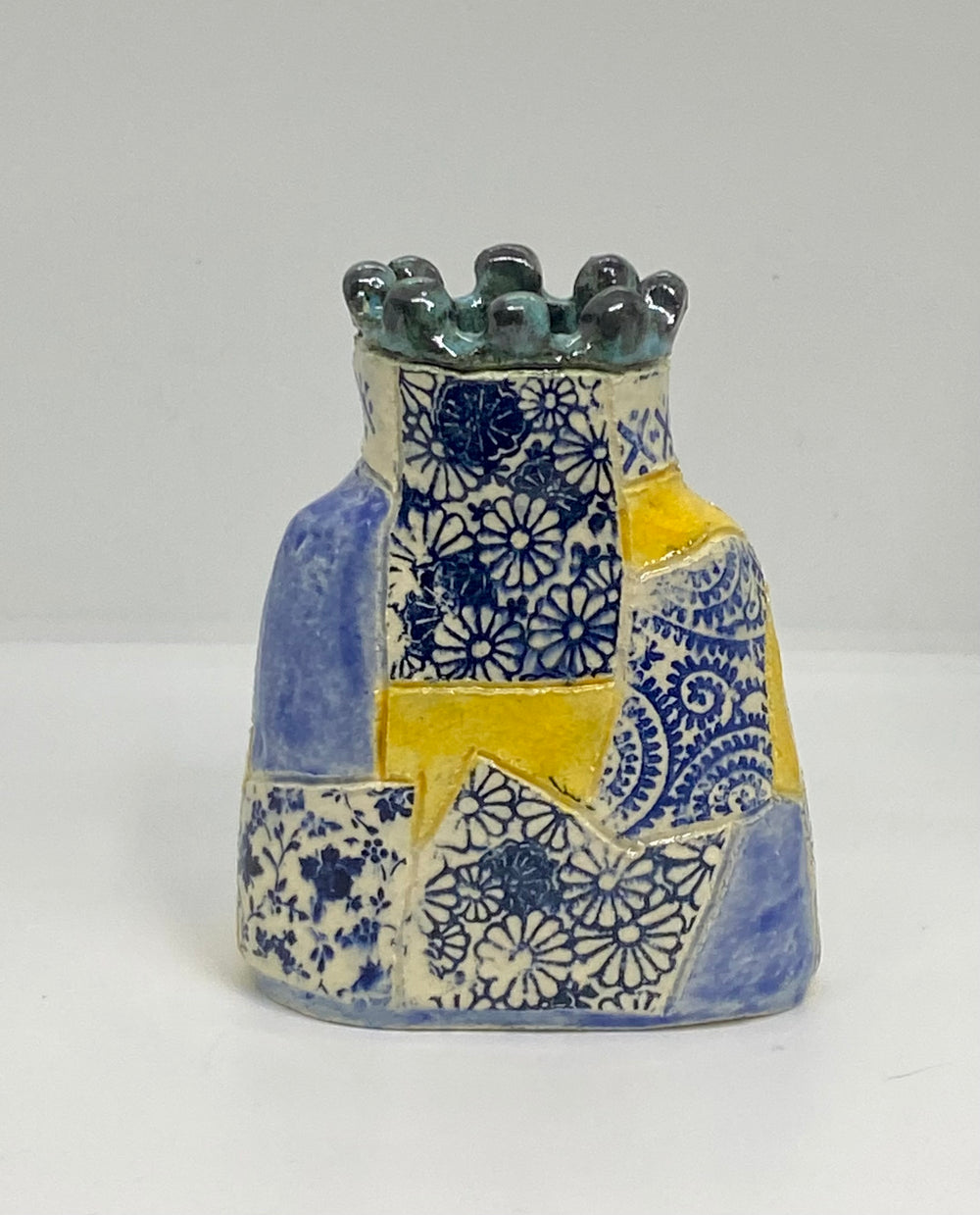 Karen Gray - Patchwork candleholder I